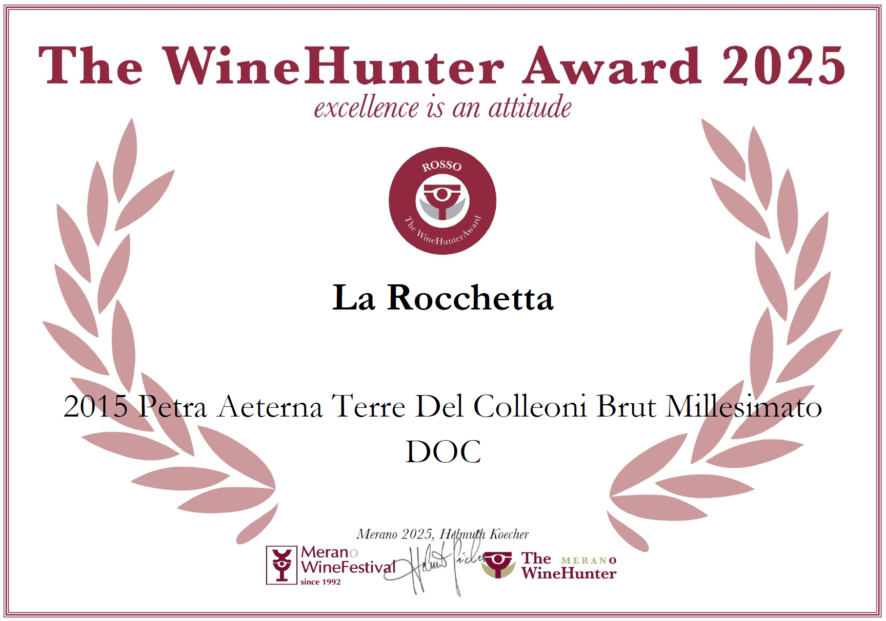 Premio WineHunter Award 2025
